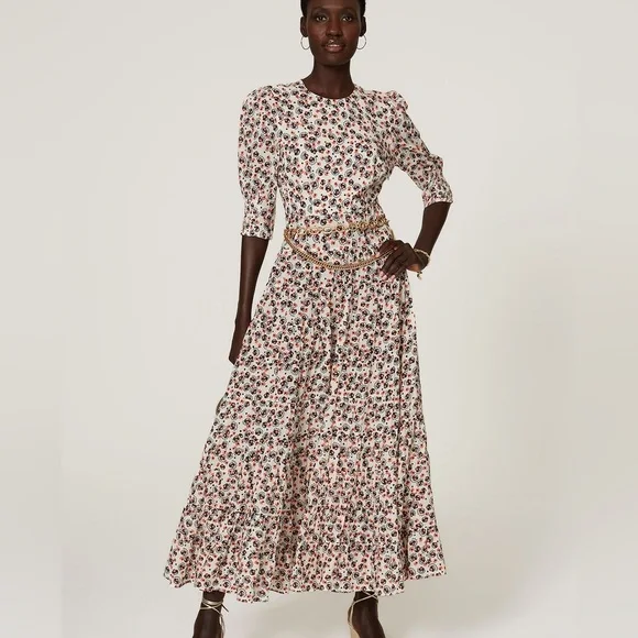 $390 retail ~ RIXO Multicolor Floral Long Sleeve Dress size xs - Picture 8 of 8